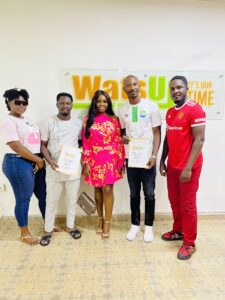 WatsUp TV Sierra Leone Team at Head Office Accra