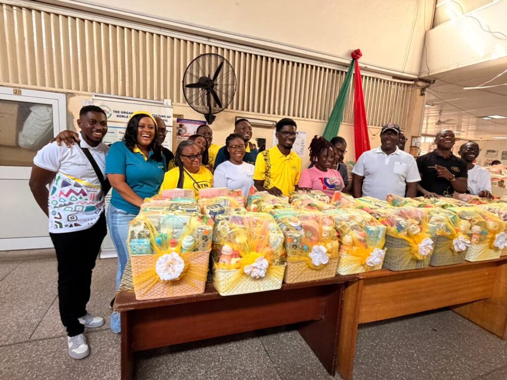 MTN Ghana Foundation Supports New Mothers with Baby Hampers at Korle Bu